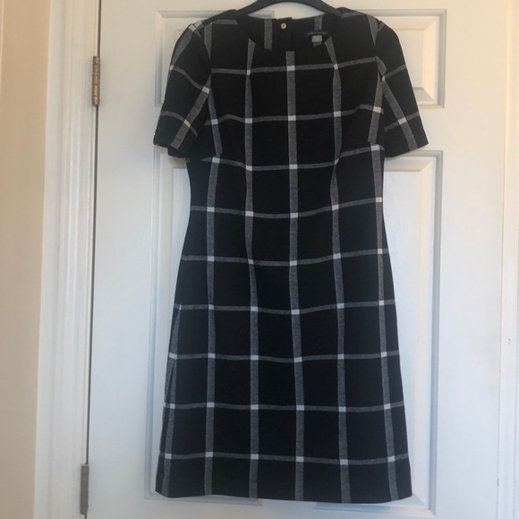NWT Tommy Hilfiger Black and White Plaid Dress - Picture 1 of 6